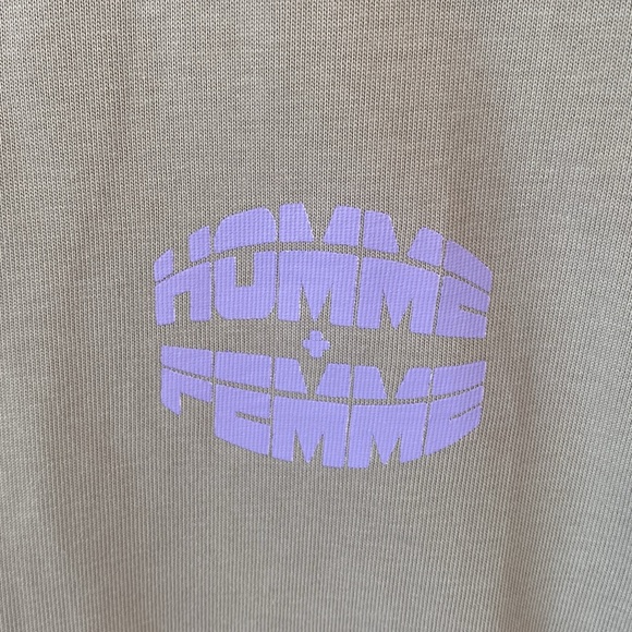 (A8) NEW Homme + Femme Crewneck Short Sleeve tee shirt, Size Large, NWOT - Picture 4 of 7